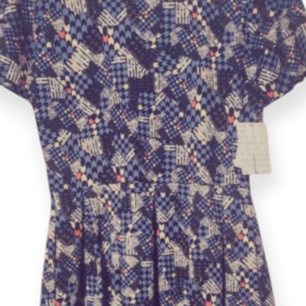 Blue Patterned Amelia Dress - Picture 2 of 2